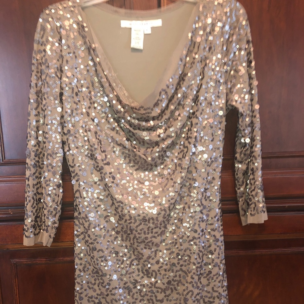 Silver sequin dress